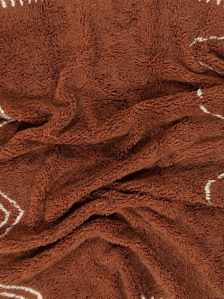 200x300 см, Индия, Шэгги, Wool, ржаво-красный