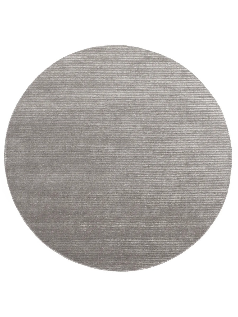 Ø200 см, Индия, Однотонные, Viscose, серый