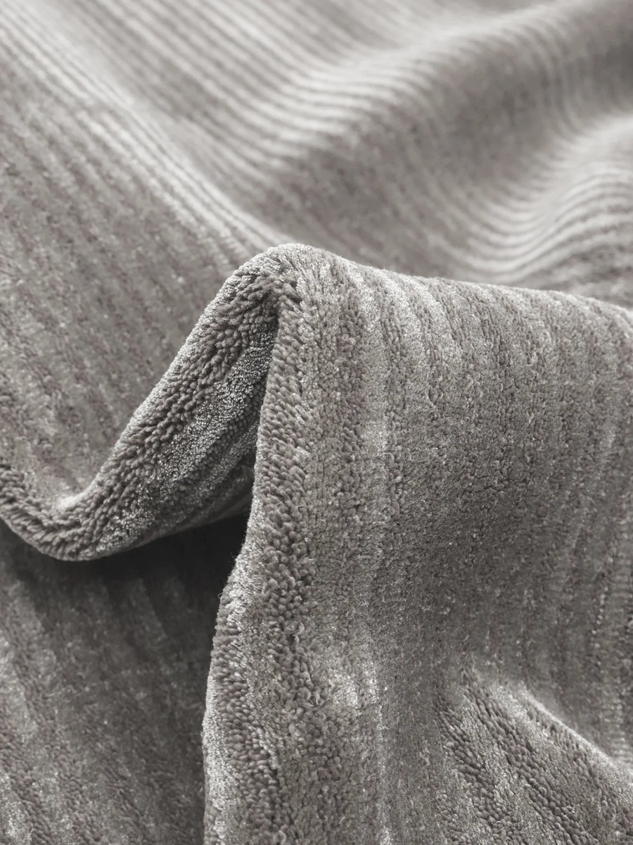 Ø200 см, Индия, Однотонные, Viscose, серый — вид 3
