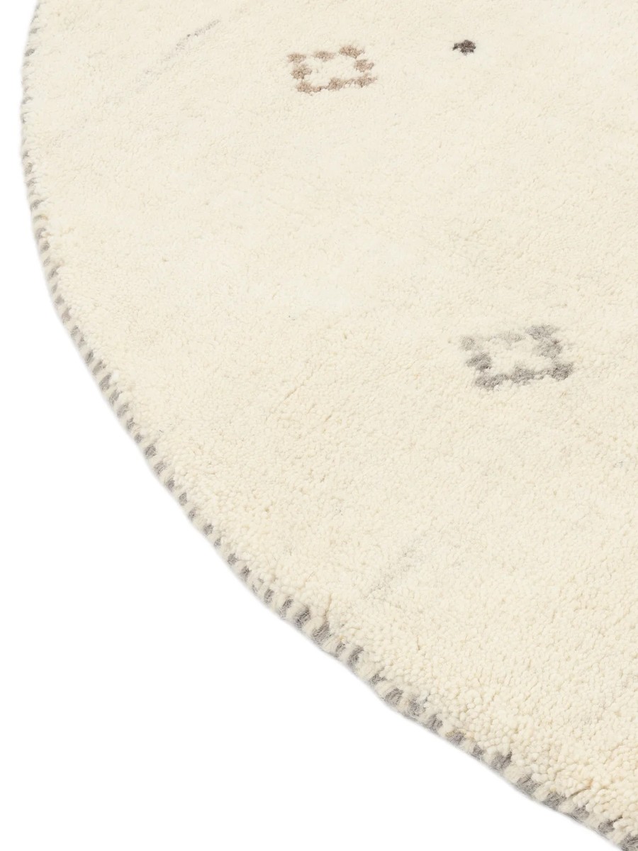 Ø150 см, Индия, Габбе, Wool, белый — вид 4
