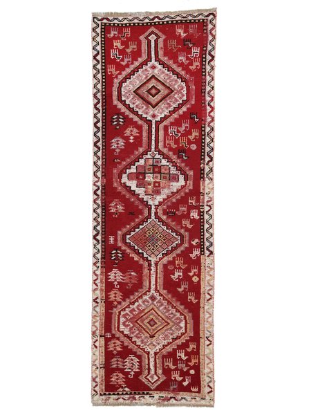 88x270 см, Иран, Винтаж, Wool, коричневый
