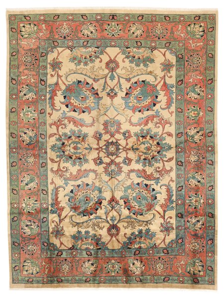 355x470 см, Иран, Хериз, Wool, жёлтый