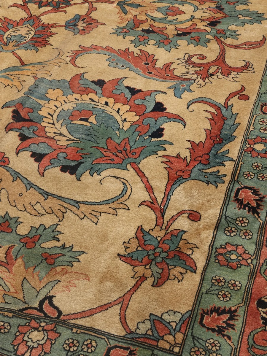 355x470 см, Иран, Хериз, Wool, жёлтый — вид 4