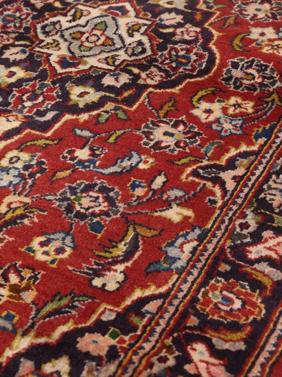 104x141 см, Иран, Кашан, Wool, чёрный — вид 4
