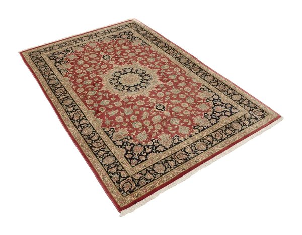 100x152 см, Иран, Шёлк, Silk, оранжевый