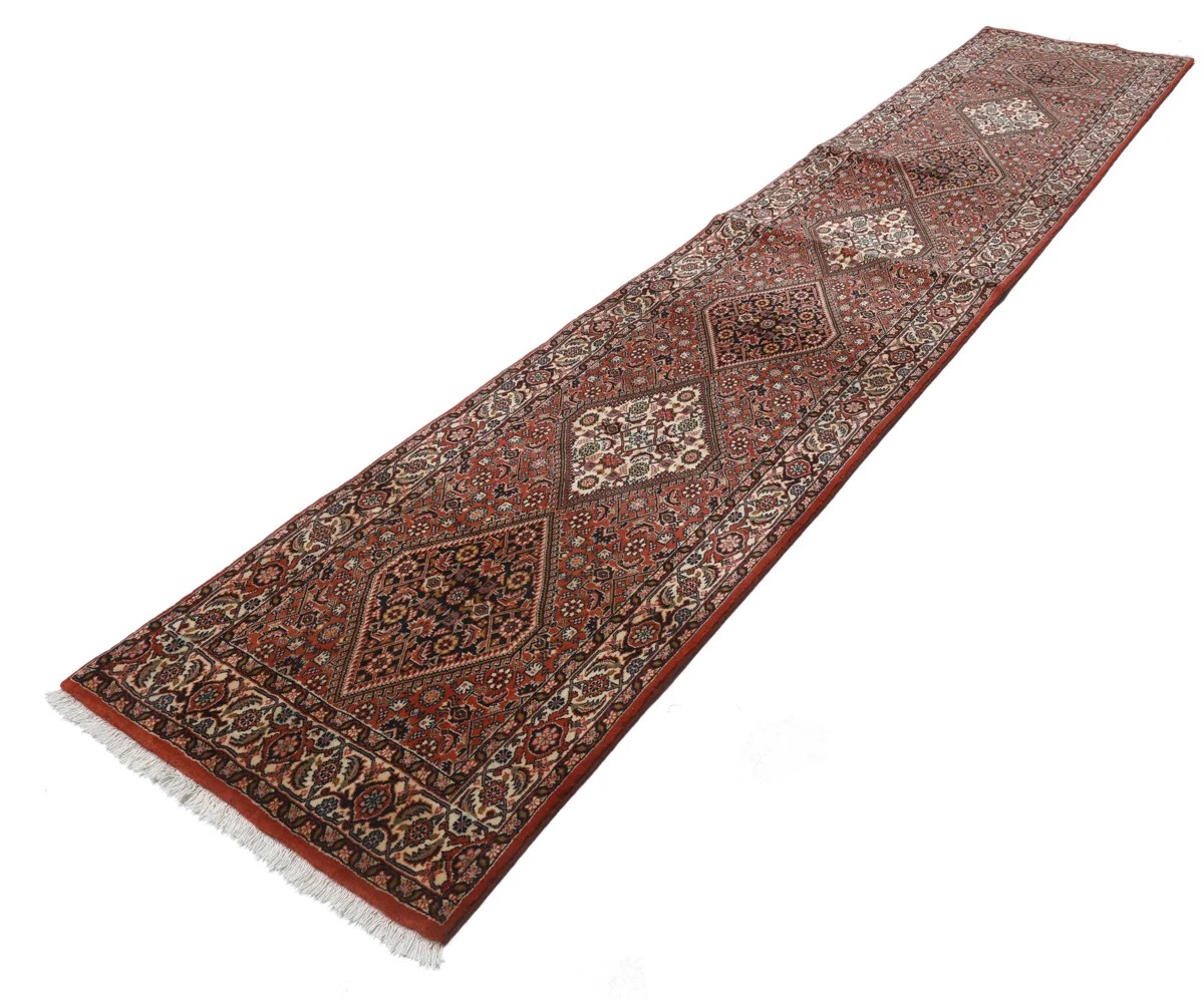 85x410 см, Иран, Биджар, Wool, красный — вид 2