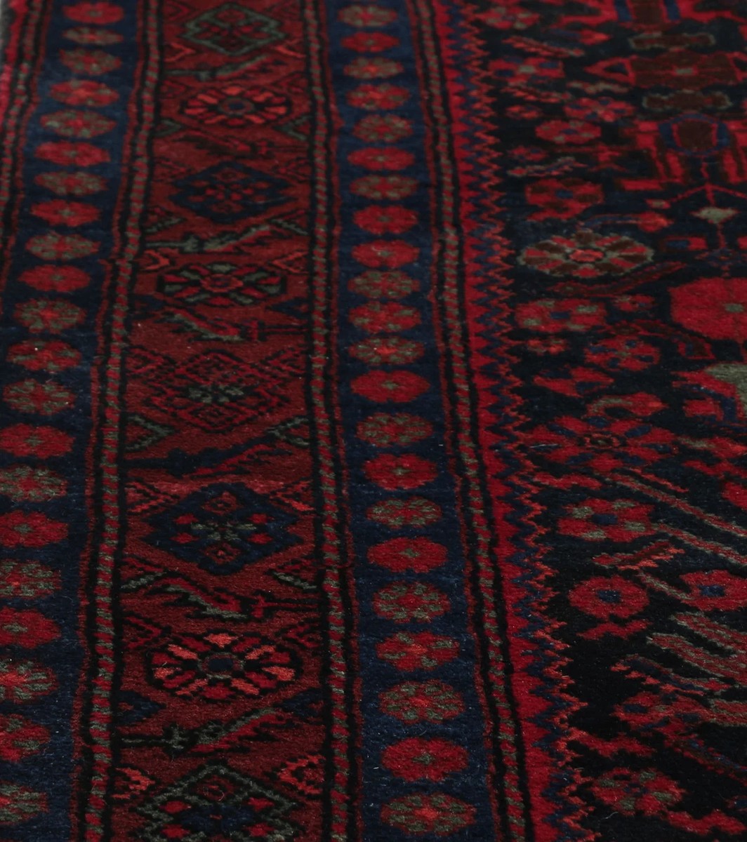 130x296 см, Иран, Восточные, Wool, чёрный — вид 4