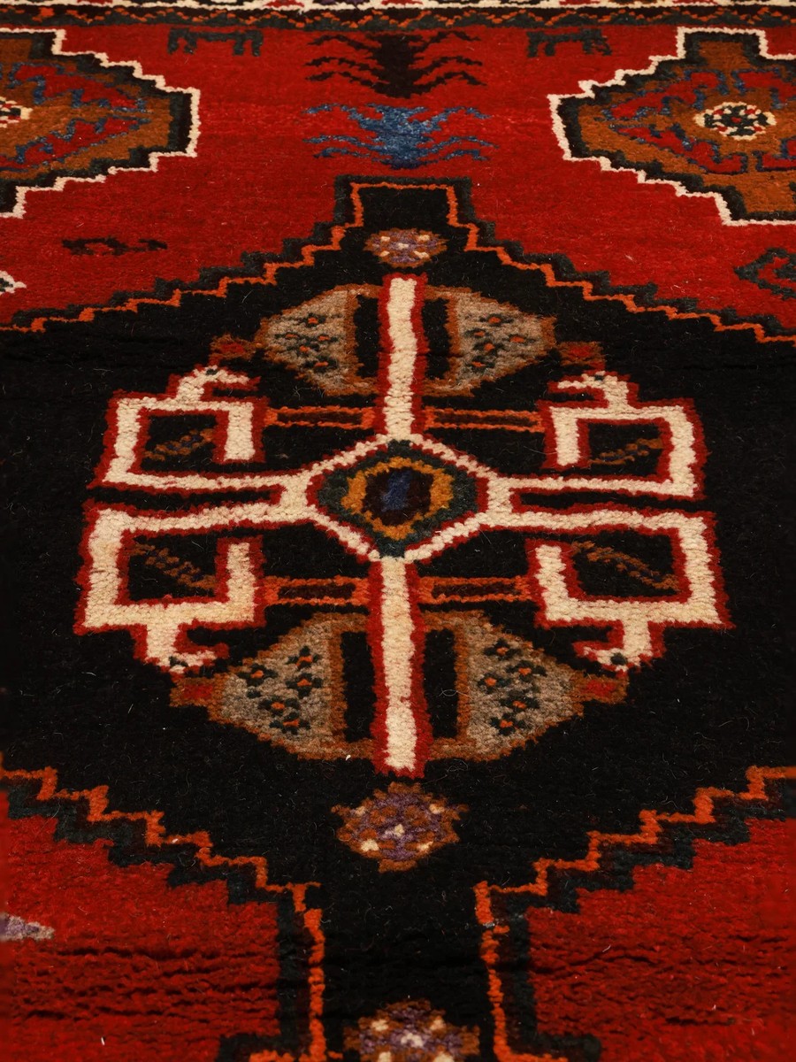 115x158 см, Иран, Кашкай, Wool, чёрный — вид 3