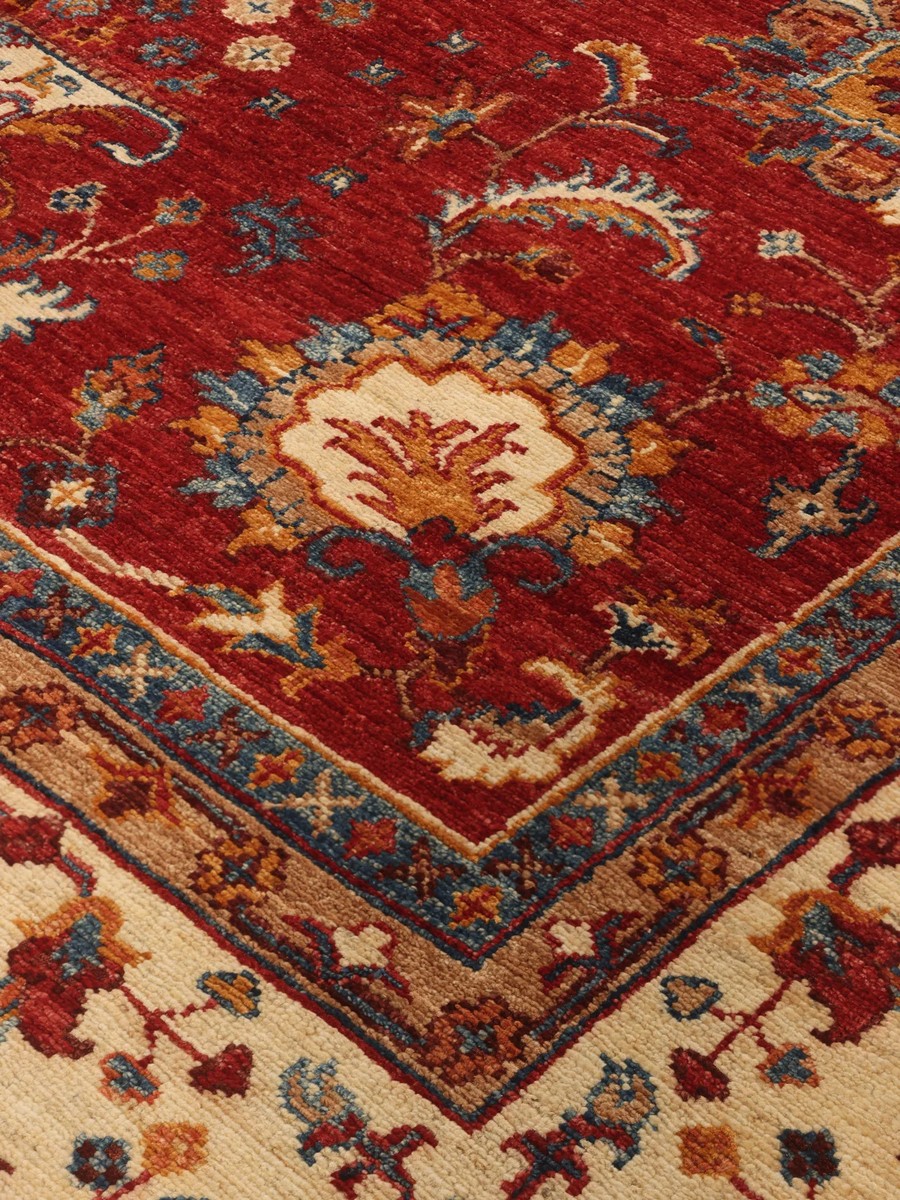 183x252 см, Пакистан, Зиглер, Wool, красный — вид 5