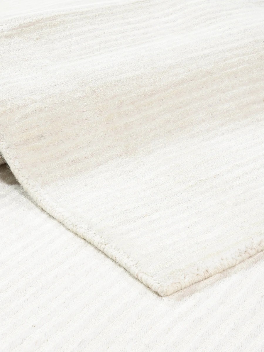 200x300 см, Индия, Однотонные, Viscose, белый — вид 3
