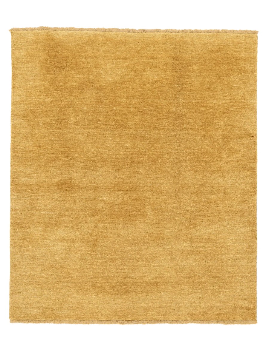 200x250 см, Индия, Однотонные, Wool, горчичный