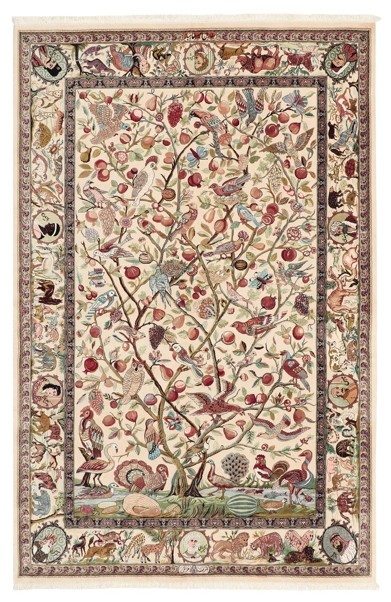 140x215 см, Иран, Шёлк, Silk, коричневый