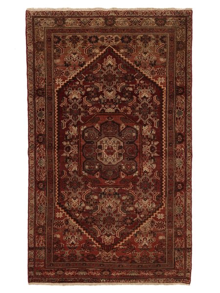 134x222 см, Иран, Винтаж, Wool, чёрный