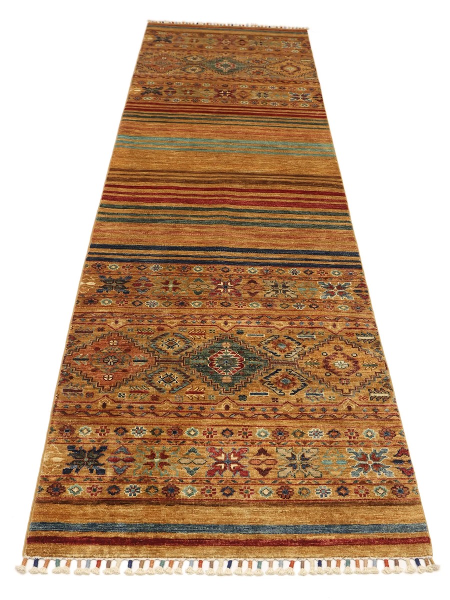 80x299 см, Афганистан, Восточные, Wool, чёрный — вид 3