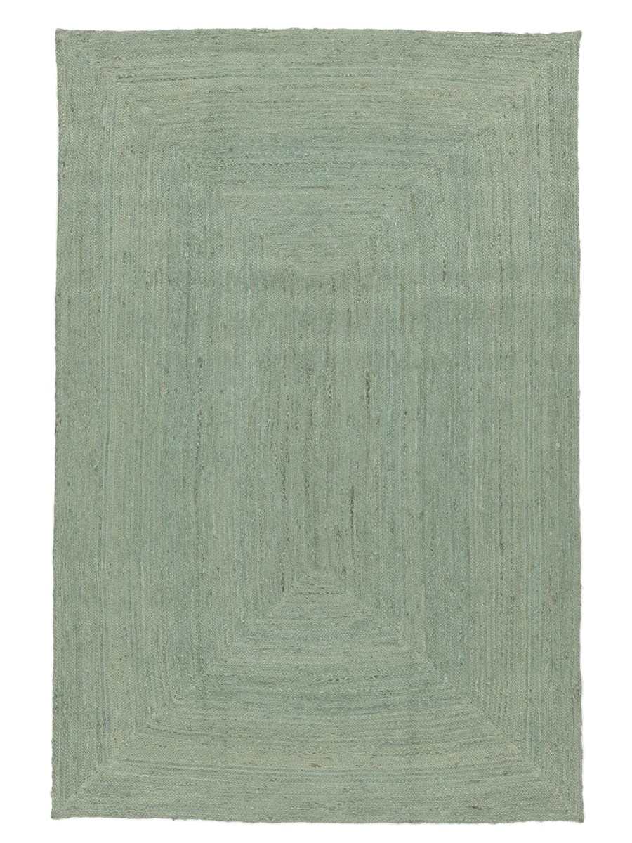 200x300 см, Индия, Однотонные, 90% Jute, Turquoise, Teal