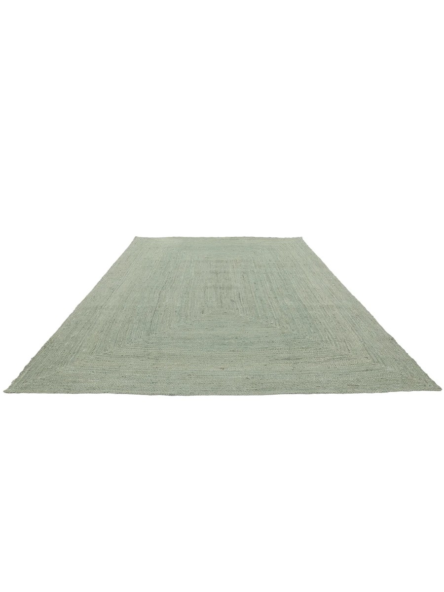 200x300 см, Индия, Однотонные, 90% Jute, Turquoise, Teal — вид 2