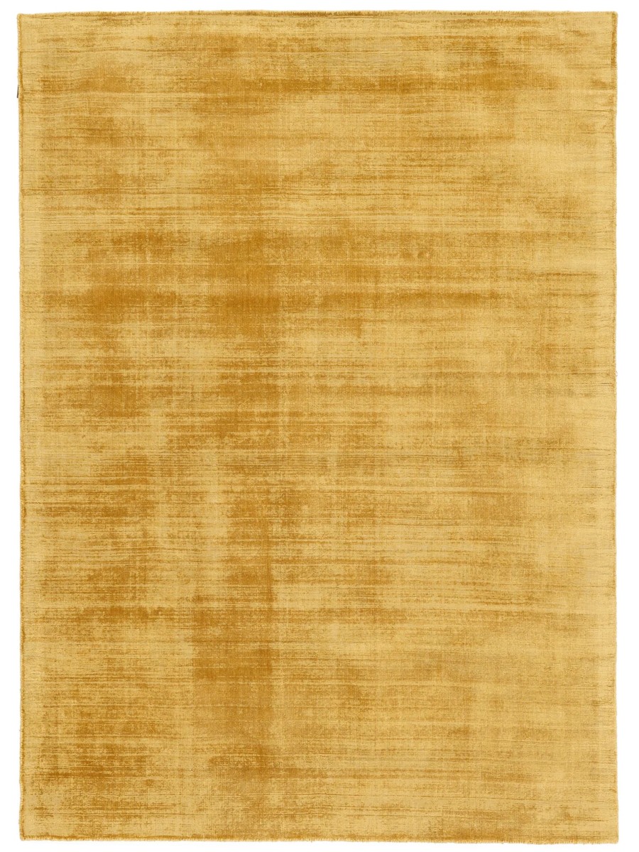 160x230 см, Индия, Однотонные, Viscose, жёлтый