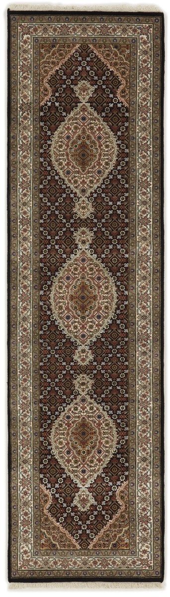 82x253 см, Индия, Табриз, Wool, чёрный