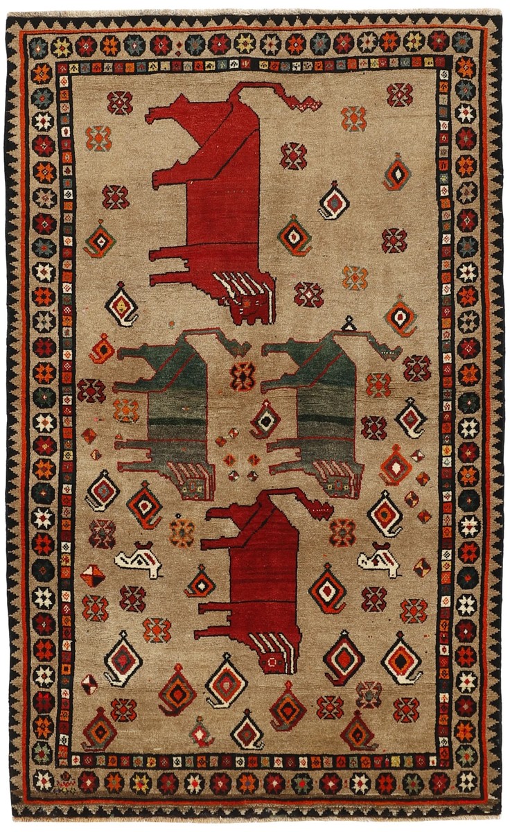 135x223 см, Иран, Кашкай, Wool, чёрный