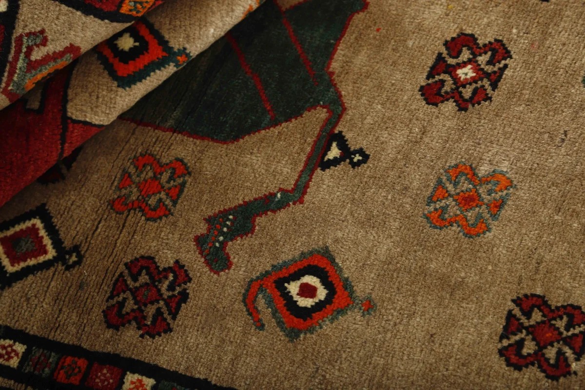 135x223 см, Иран, Кашкай, Wool, чёрный — вид 4
