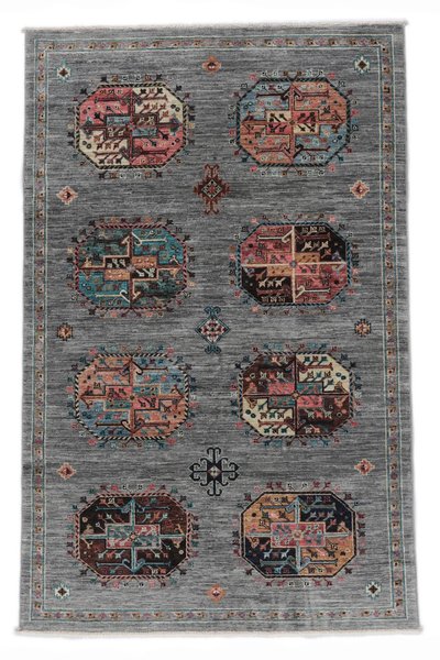 118x182 см, Афганистан, Восточные, Wool, серый