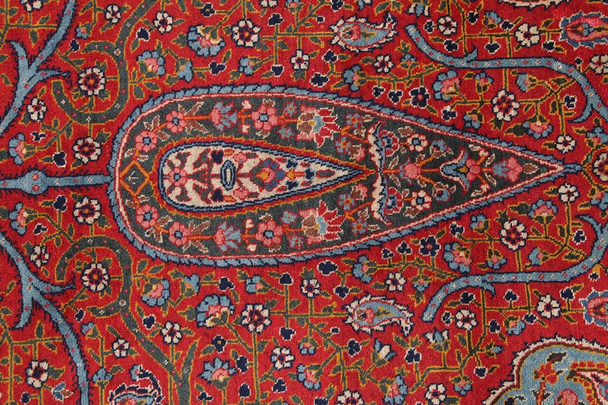 139x194 см, Иран, Табриз, Wool, красный — вид 2