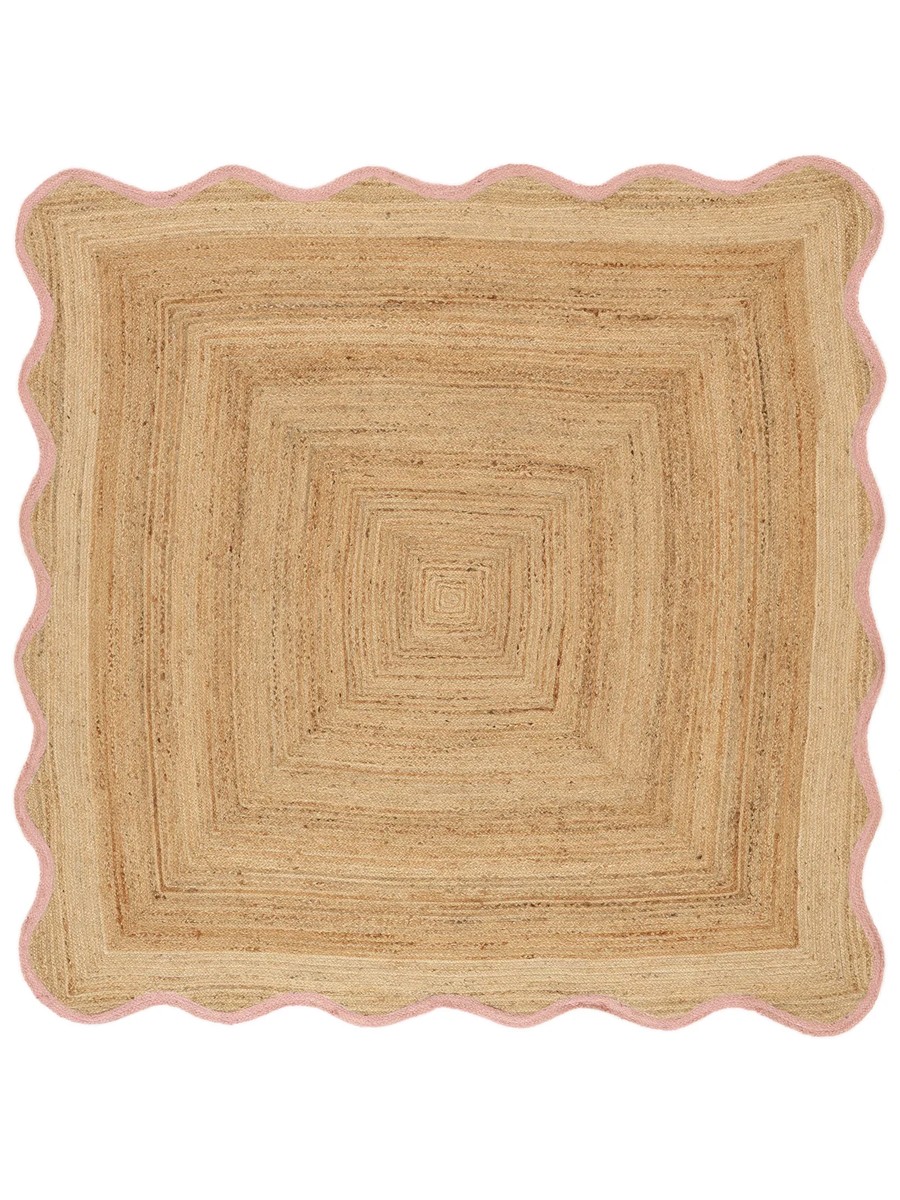 250x250 см, Индия, Современные, 90% Jute, бежевый
