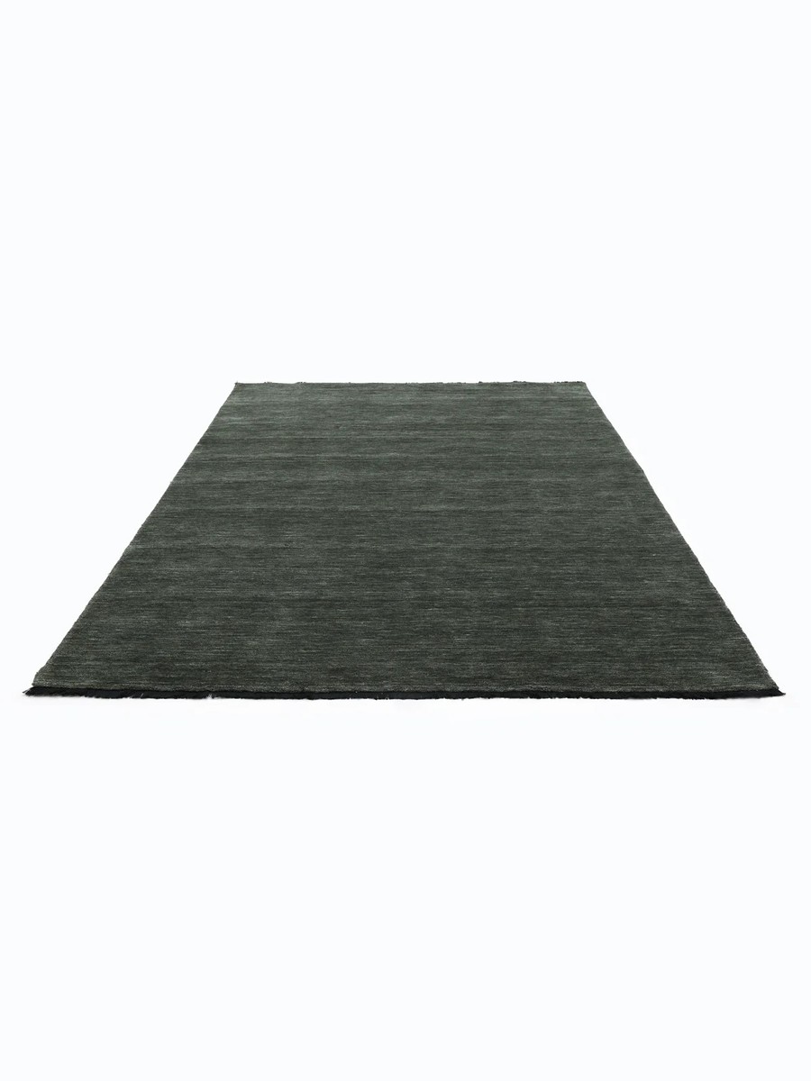 200x250 см, Индия, Однотонные, Wool, чёрный — вид 3