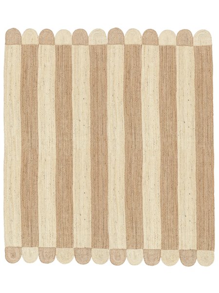 250x250 см, Индия, Современные, 100% Jute, натуральный белый