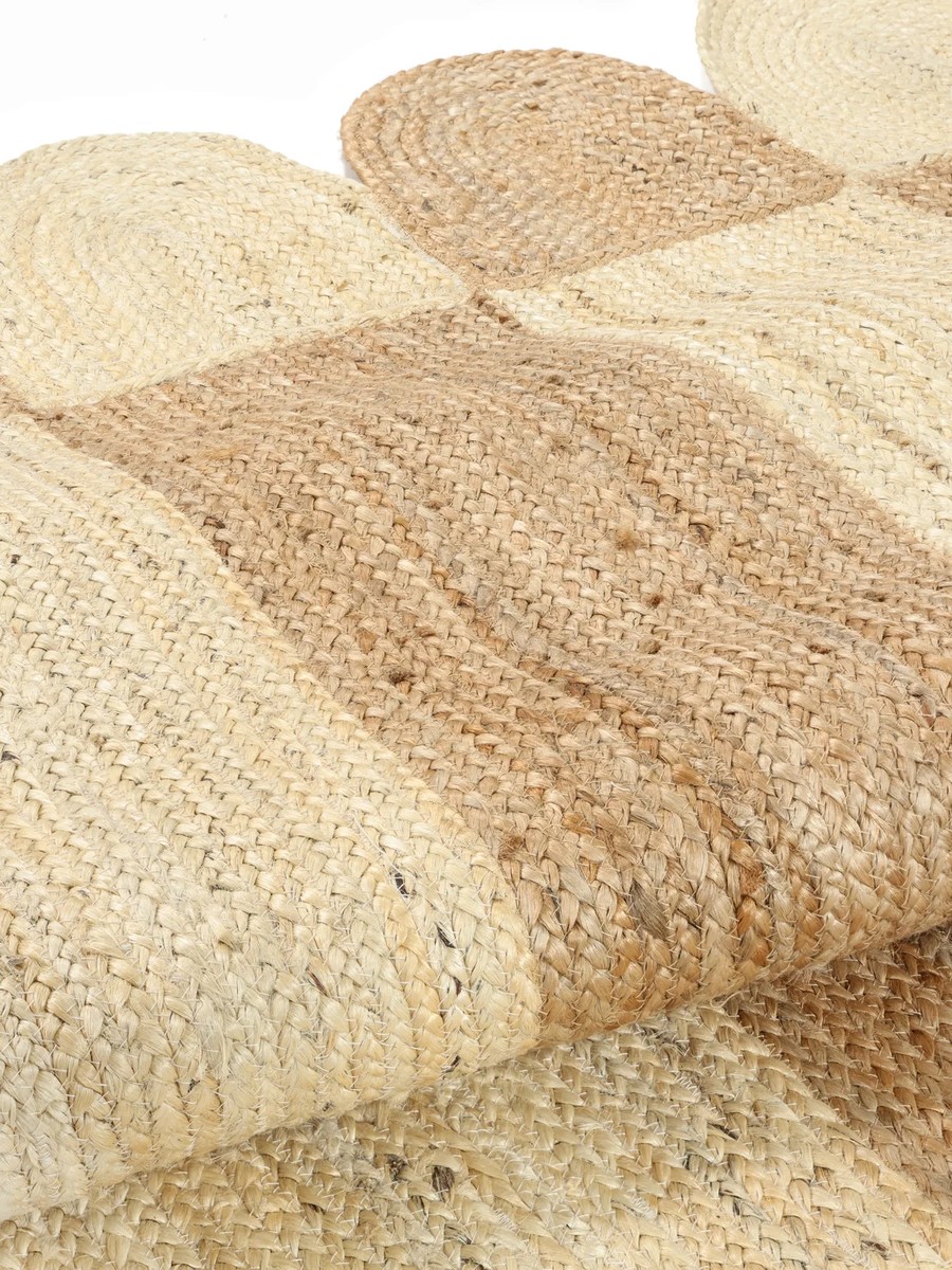 250x250 см, Индия, Современные, 100% Jute, натуральный белый — вид 5