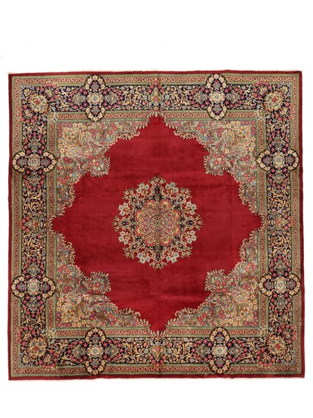 296x304 см, Иран, Керман, Wool, коричневый