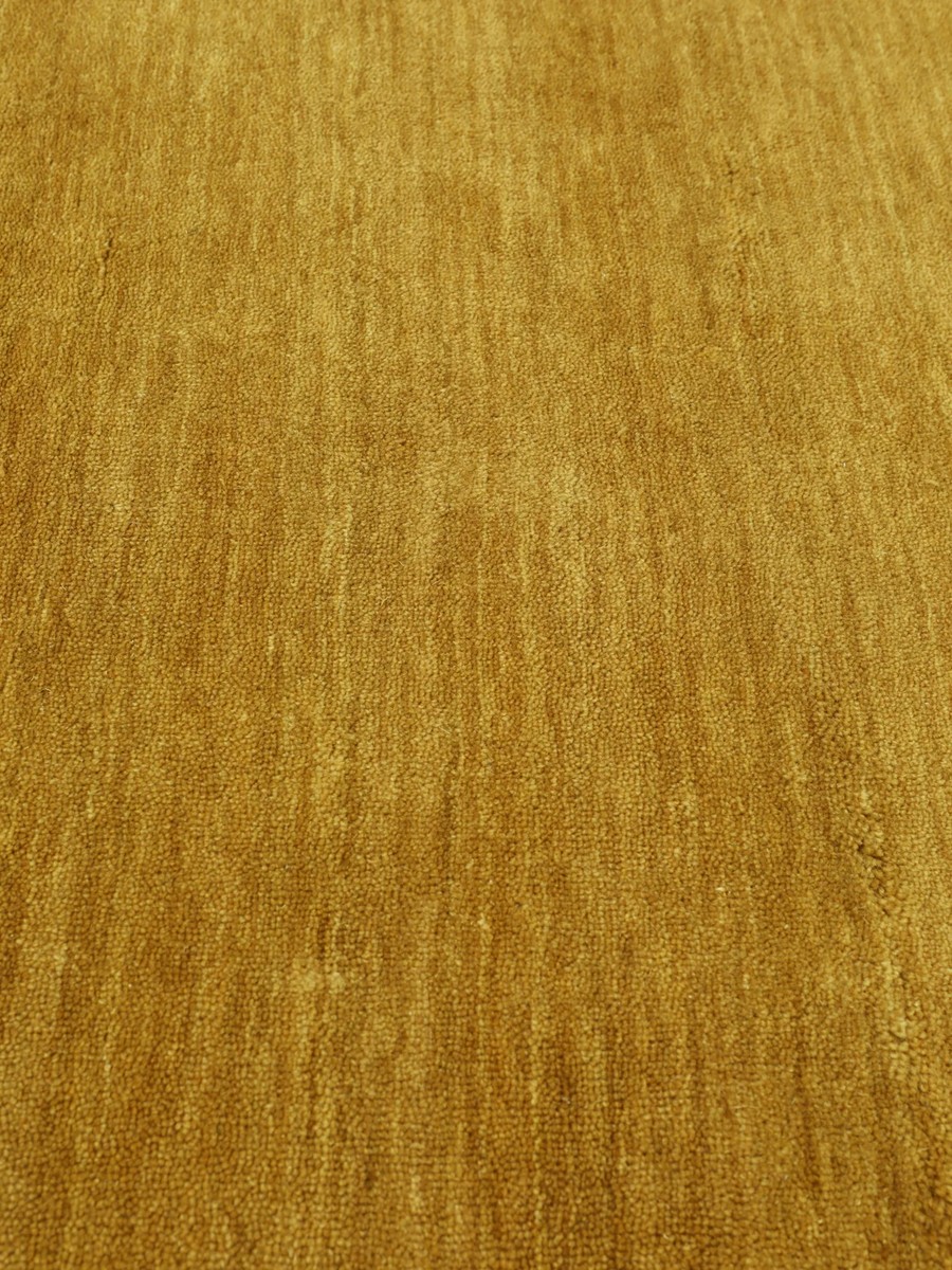 Ø200 см, Индия, Однотонные, Wool, горчичный — вид 5
