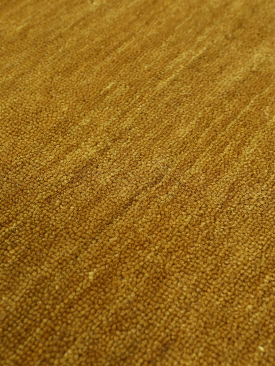 Ø200 см, Индия, Однотонные, Wool, горчичный — вид 6