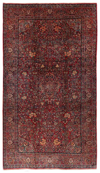 308x547 см, Иран, Сарук, Wool, красный
