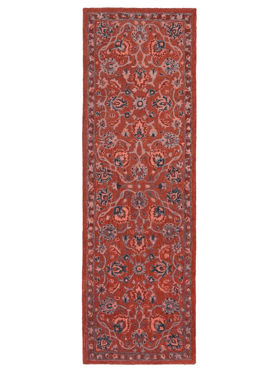 80x250 см, Индия, Восточные, Wool, красный