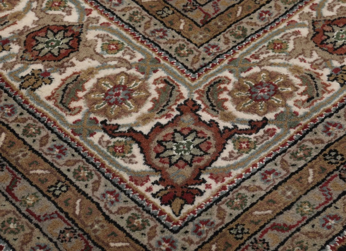 244x342 см, Индия, Табриз, Wool, коричневый — вид 2