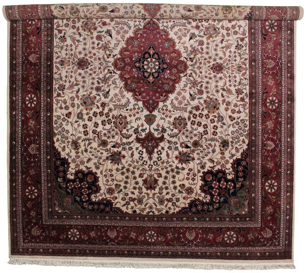 305x401 см, Индия, Табриз, Wool, бежевый