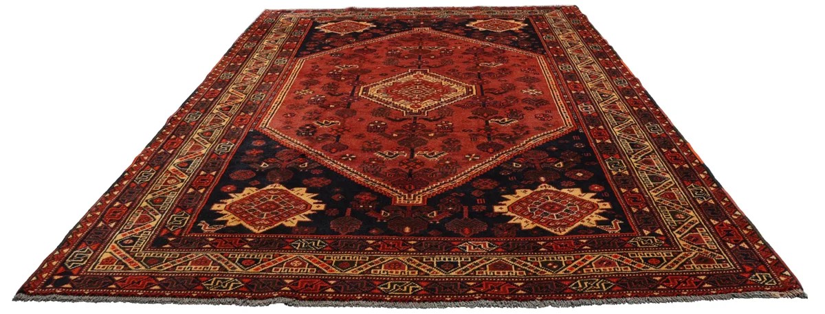 206x302 см, Иран, Кашкай, Wool, красный — вид 5