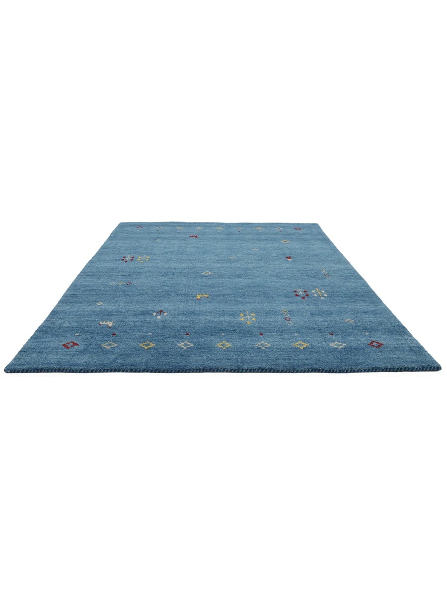 160x230 см, Индия, Габбе, Wool, синий