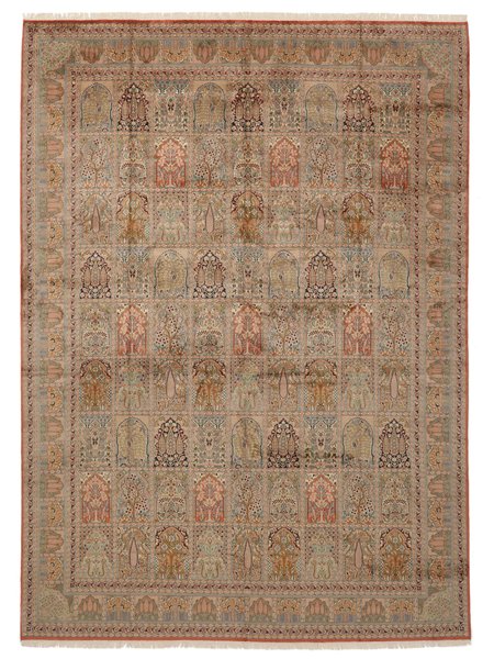 307x422 см, Индия, Шёлк, Silk, коричневый