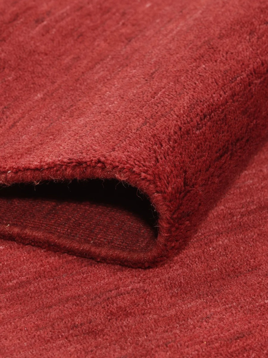 250x350 см, Индия, Однотонные, Wool, красный — вид 6