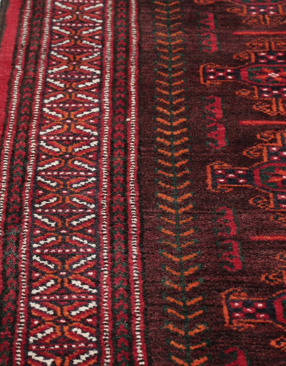 153x390 см, Иран, Восточные, Wool, чёрный — вид 6