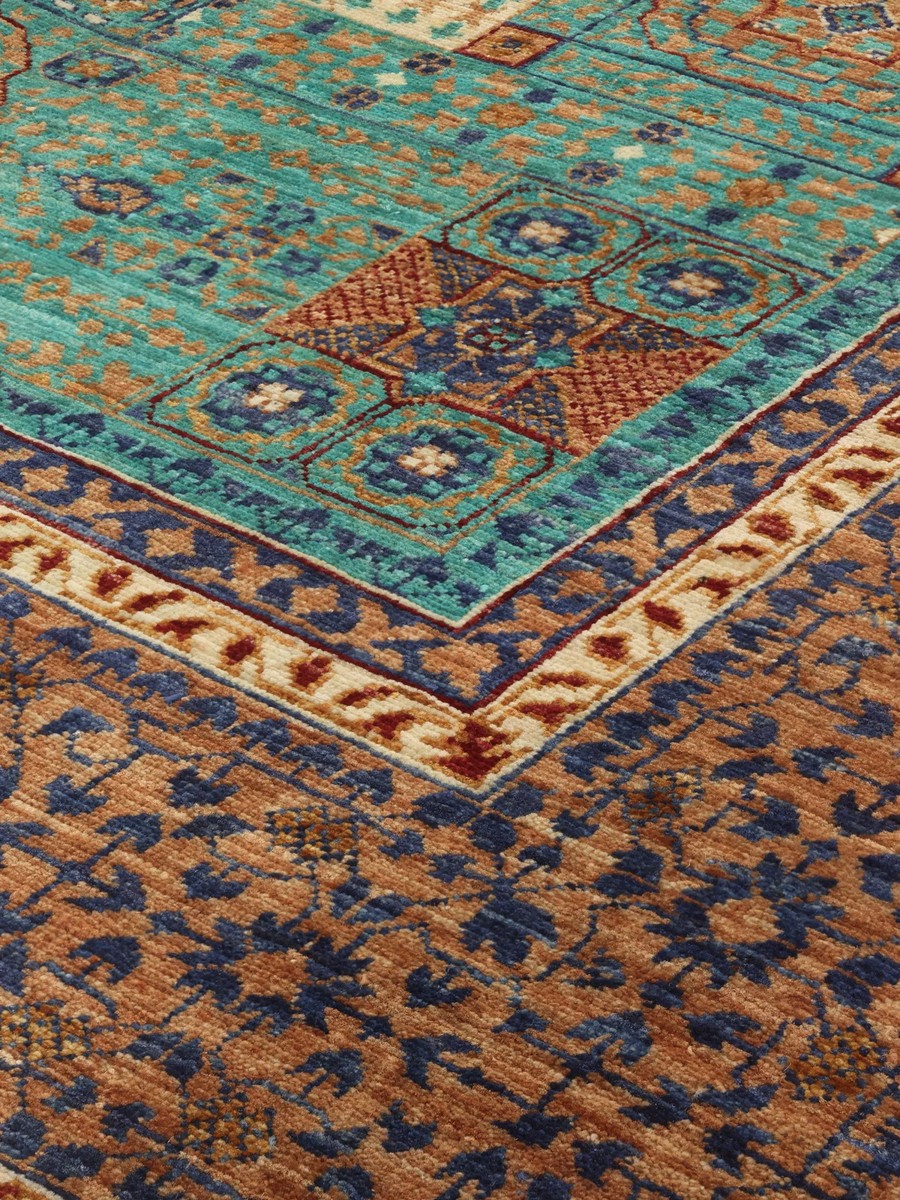 156x205 см, Афганистан, Зиглер, Wool, зелёный — вид 5