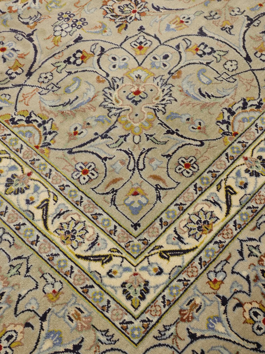 290x396 см, Иран, Кашан, Wool, жёлтый — вид 2