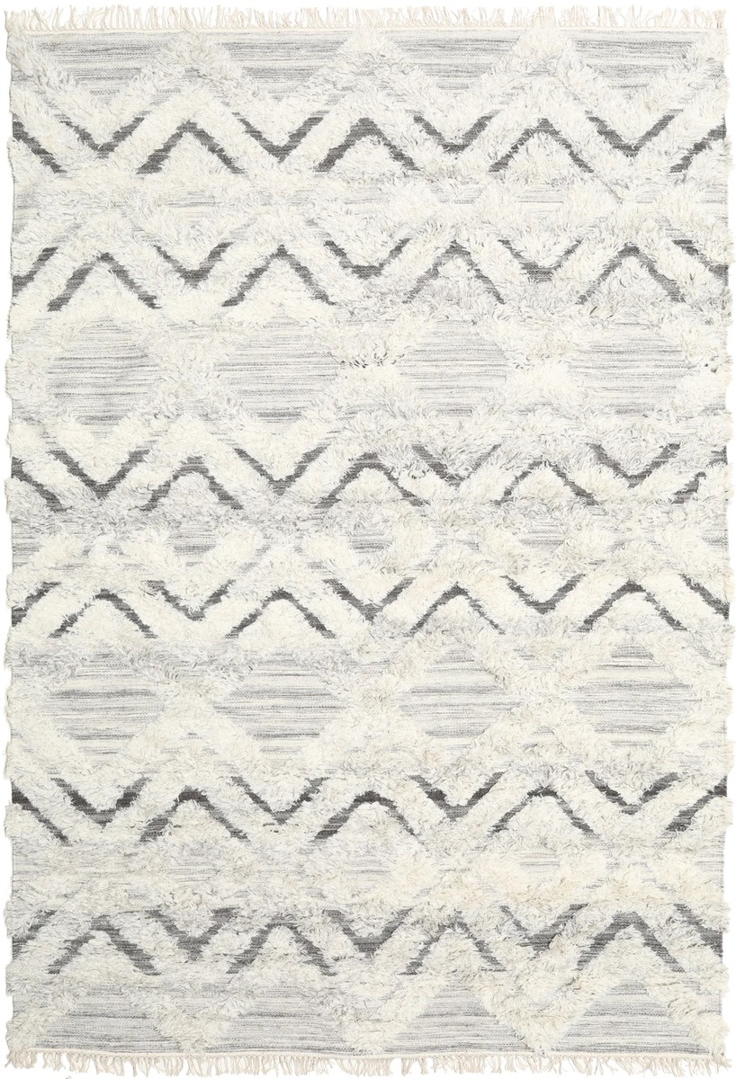 200x300 см, Индия, Бербер, Wool, серо-бежевый