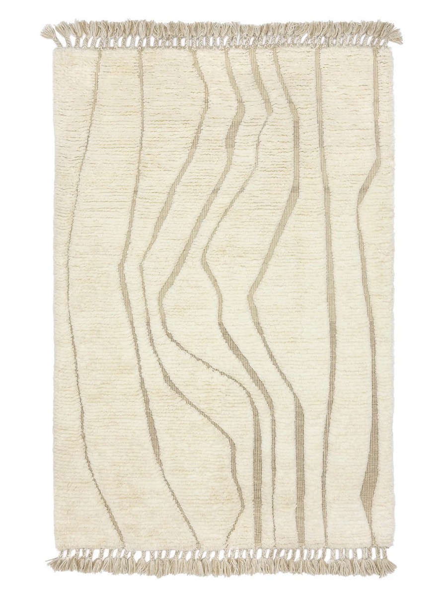 200x300 см, Индия, Шэгги, Wool, белый