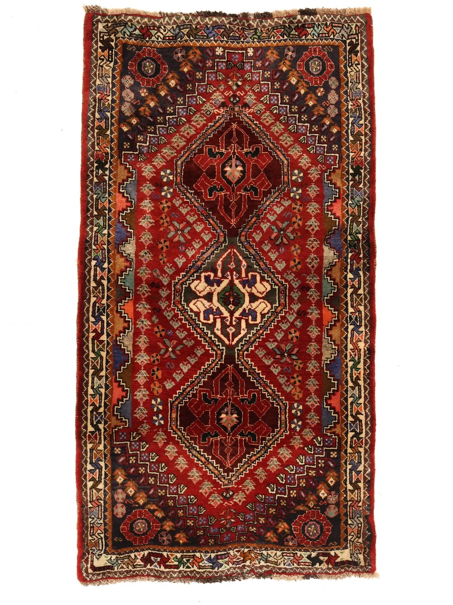83x160 см, Иран, Кашкай, Wool, красный