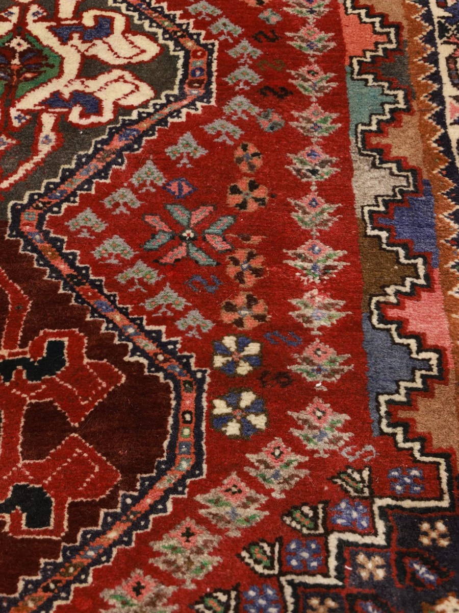 83x160 см, Иран, Кашкай, Wool, красный — вид 4