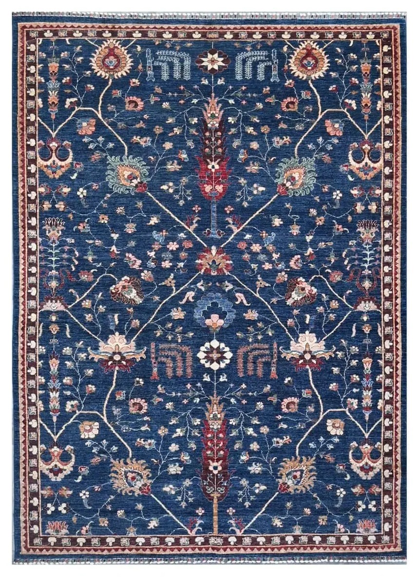209x284 см, Афганистан, Зиглер, Wool, чёрный