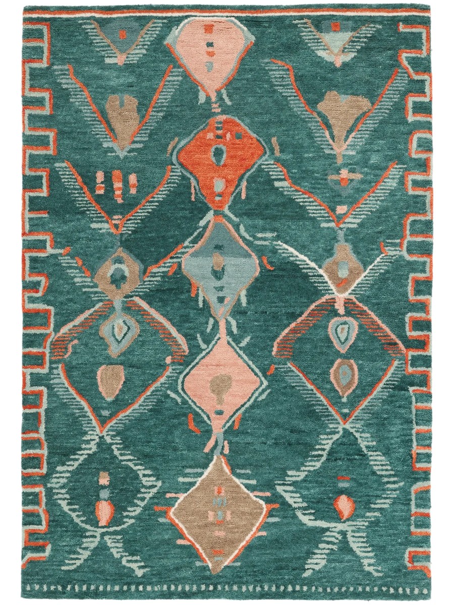 160x230 см, Индия, Современные, Wool, многоцветный